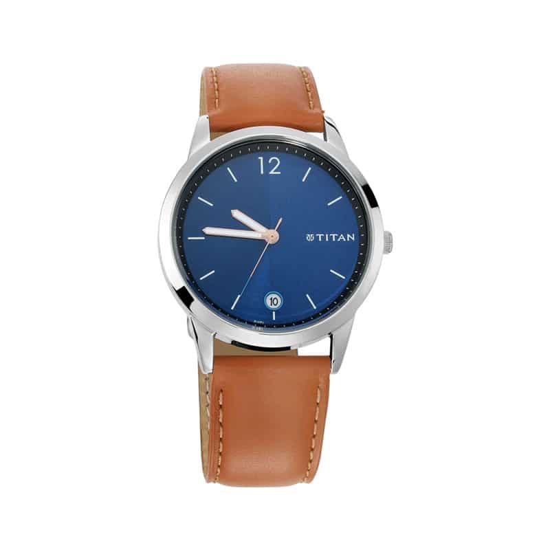 Titan NN1806SL02 Workwear Blue Dial Leather Watch