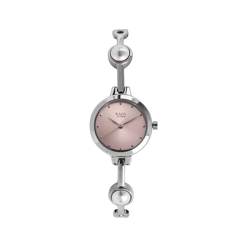 Titan Raga NN2576SM01 Pink Dial Silver Metal Watch