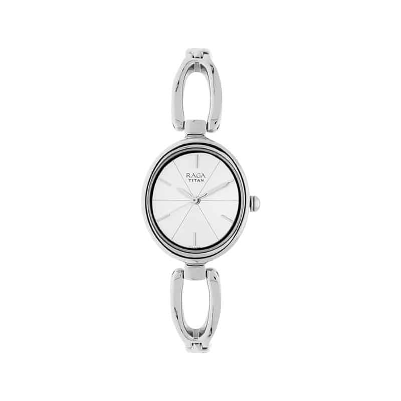 Titan Raga NN2579SM01 Silver Dial Metal Watch
