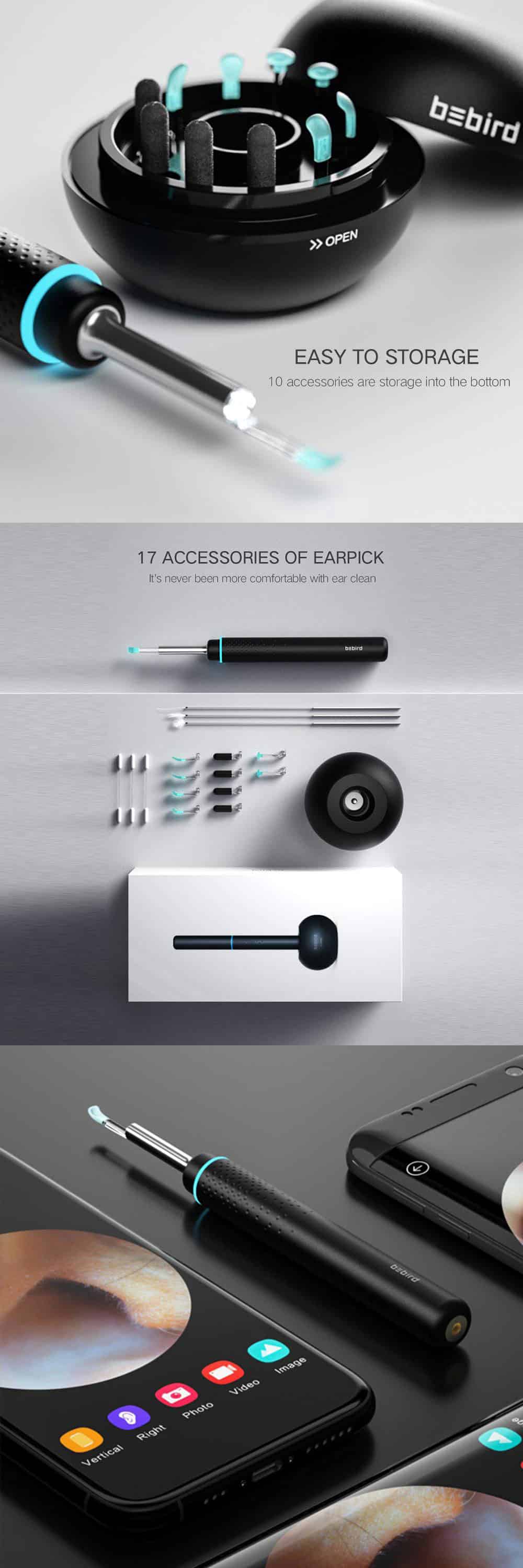 Xiaomi BEBIRD M9 Pro Smart Visual Ear Cleaning Set 6