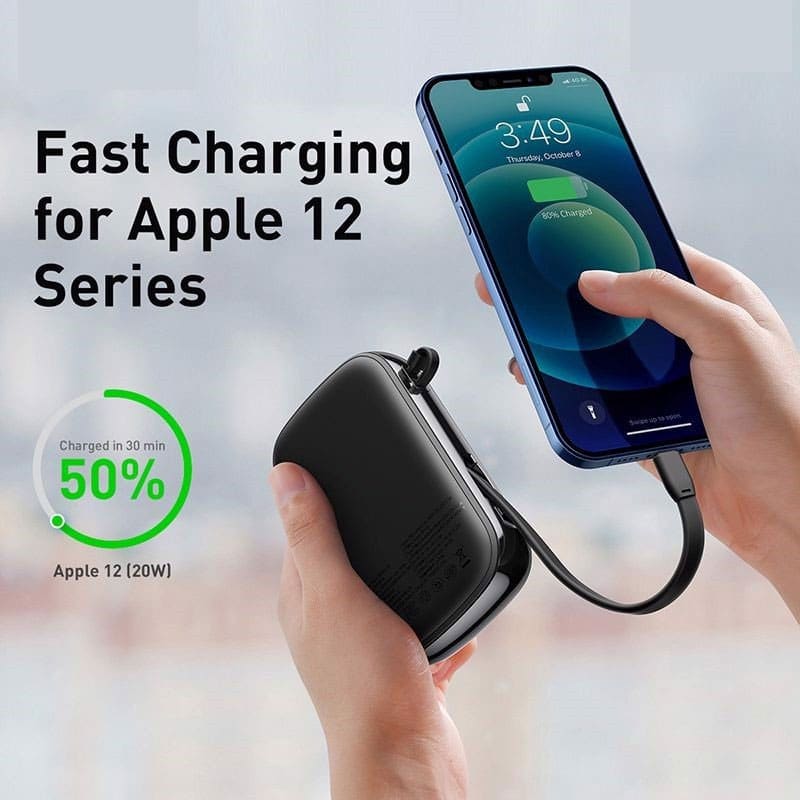 Baseus Qpow 20W 20000mAh Digital Display Power Bank with Lightning Cable 6