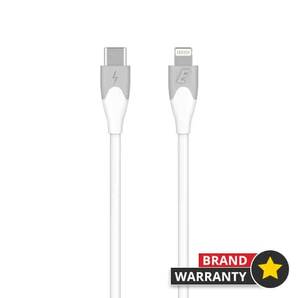 Energizer Two Tone MFI USB C to Lightning 2.4A Cable 2M C61CLNKWH4