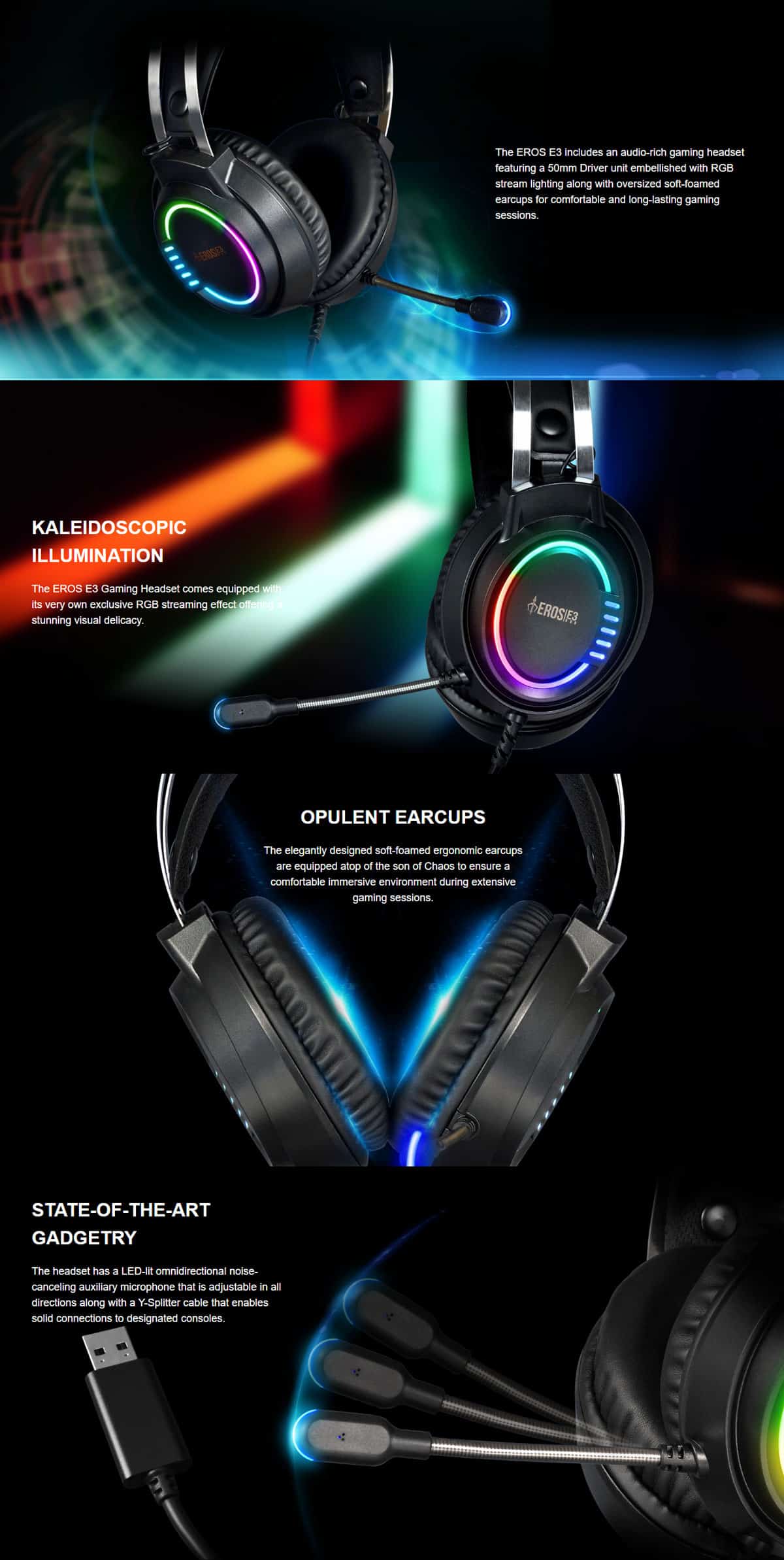 Gamdias EROS E3 RGB Gaming Headphone 5