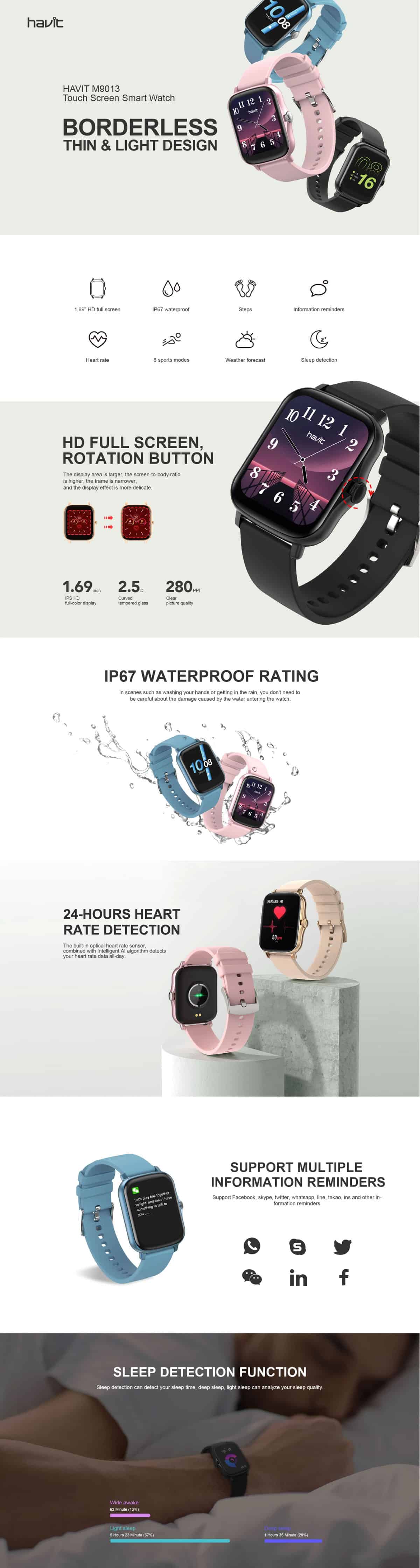 Havit M9013 Smart Watch 5