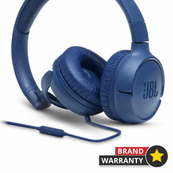 JBL Tune 500 Wired On Ear Headphones Blue 11