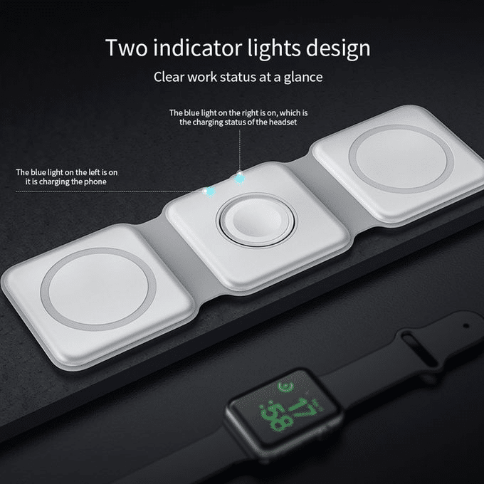 WiWU M6 15W Power Air 3 in 1 Wireless Charger 7 1