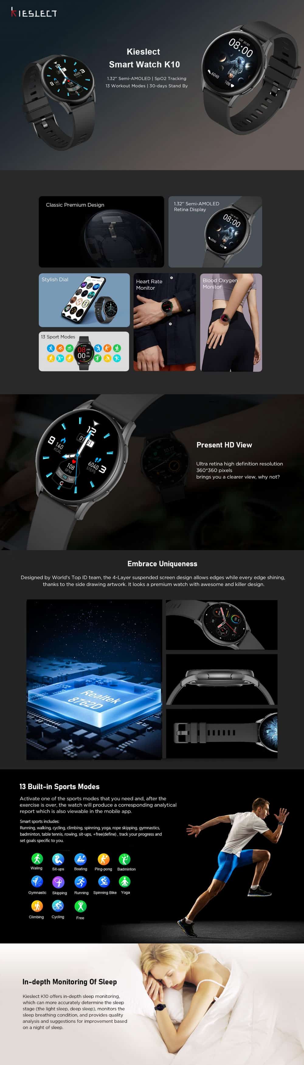 Kieslect K10 Smart Watch 4