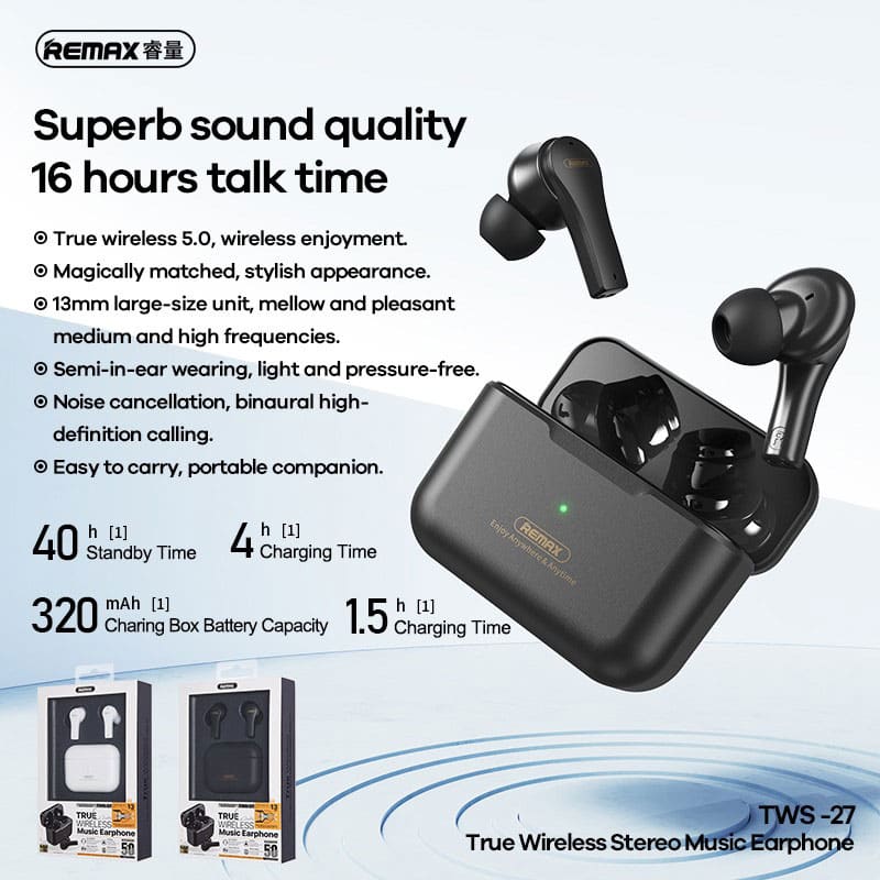 Remax TWS 27 True Wireless Earbuds 5