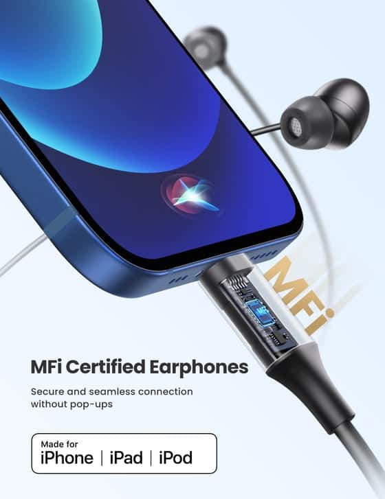 UGREEN MFI In Ear Lightning Headphone 2 1