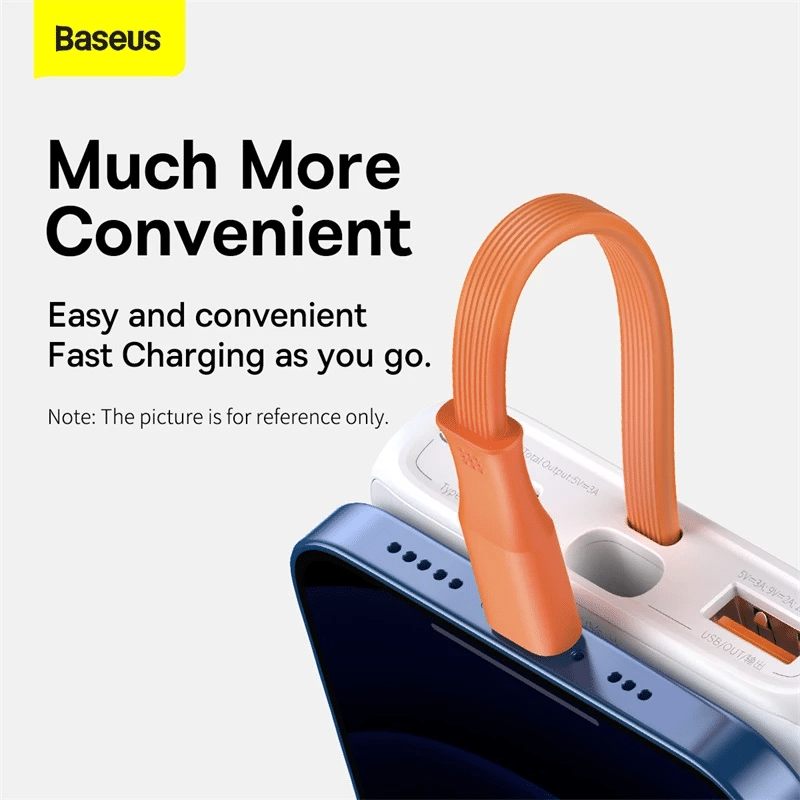 Baseus 20W Block Digital Display Quick Charge Power Bank with iPhone Cable 7