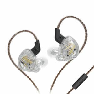 CCA CA2 1 Dynamic HIFI Bass Earbuds In Ear Monitor Transparent