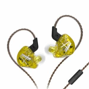 CCA CA2 1 Dynamic HIFI Bass Earbuds In Ear Monitor Yellow