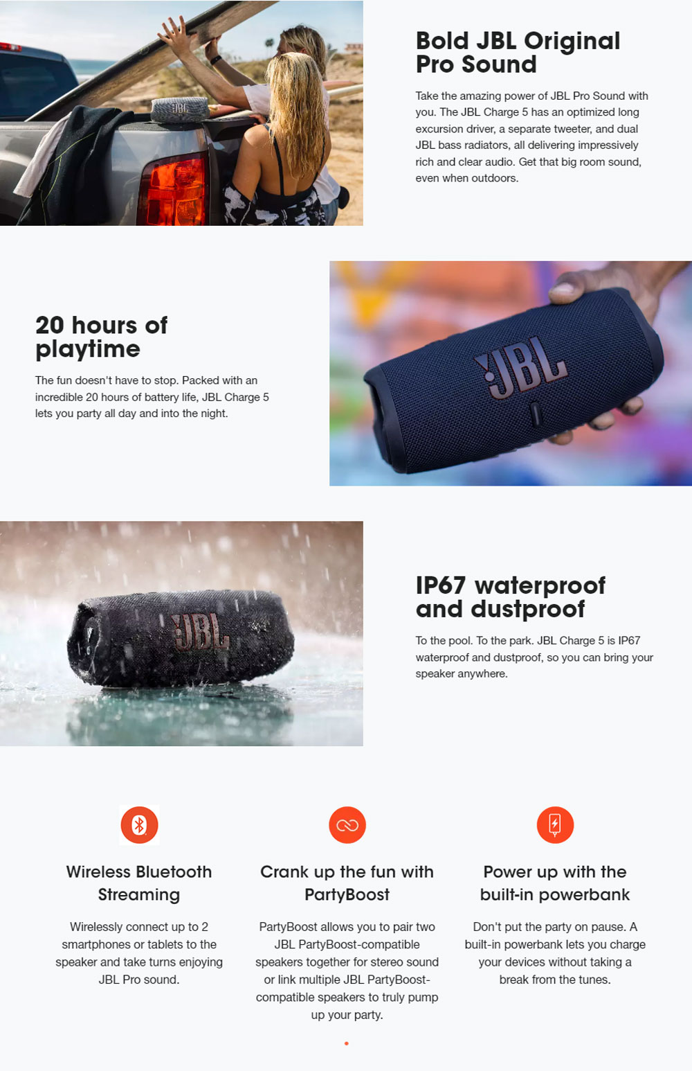 JBL Charge 5 Portable Waterproof Speaker 6