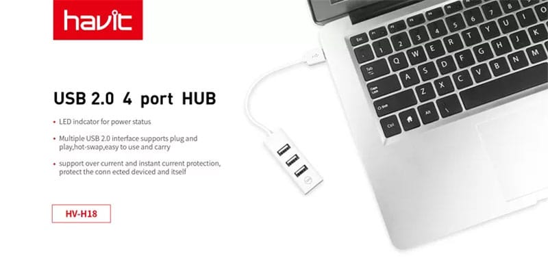 Havit H18 4 Ports USB HUB 2