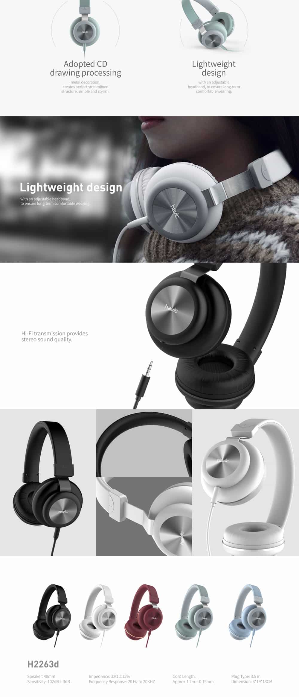 Havit H2263d Wired Music Headphone 4