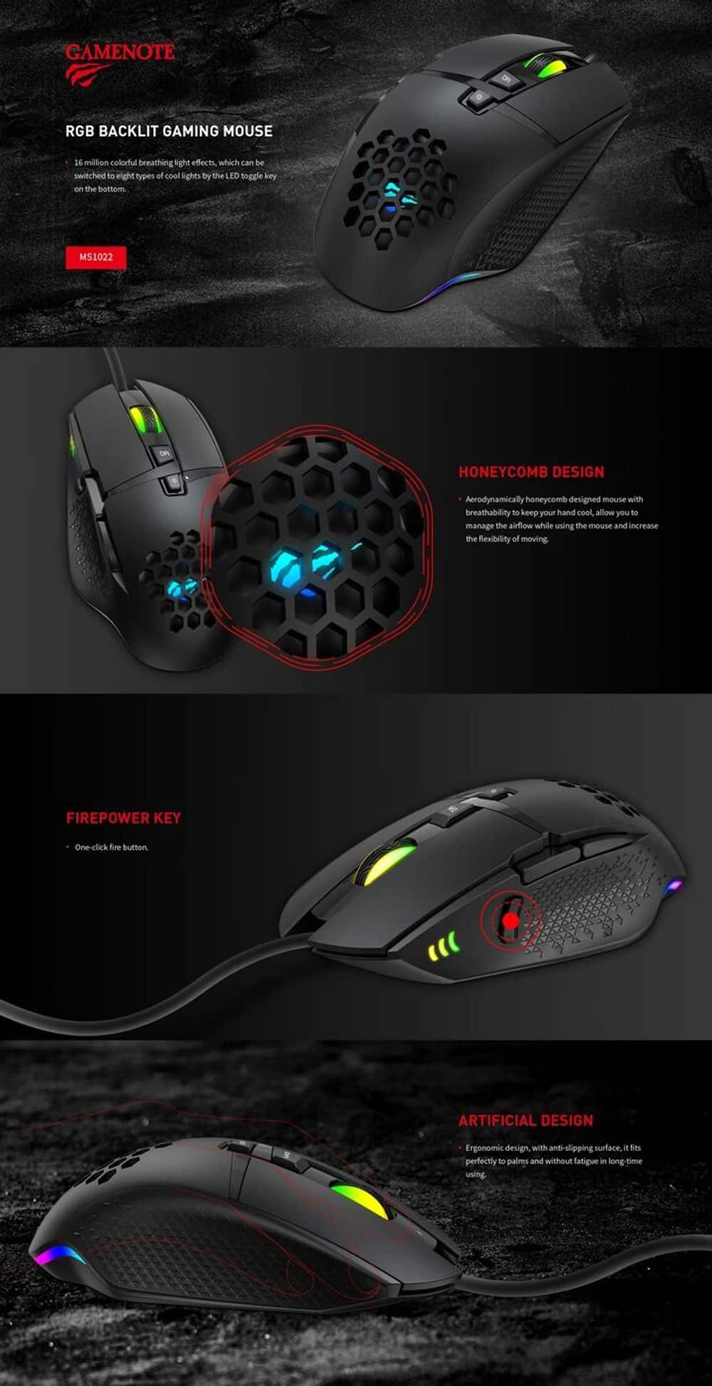 Havit MS1022 RGB Backlit Gaming Mouse 5