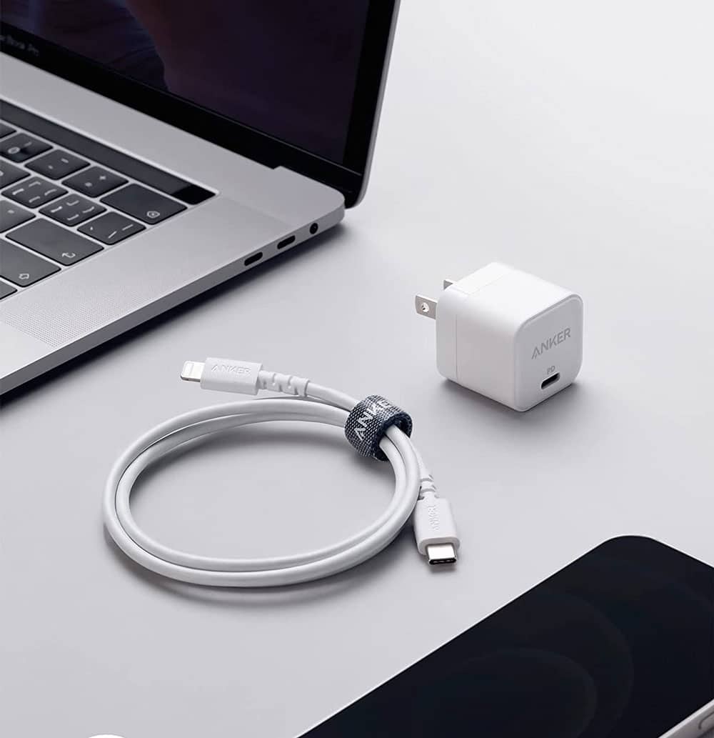 Anker 20W Cube Charger with 6ft USB C to MFI Lightning Cable 6