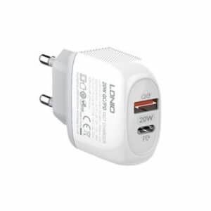 LDNIO A2316C-EU 20W PD Dual Port Wall Charger with Cable