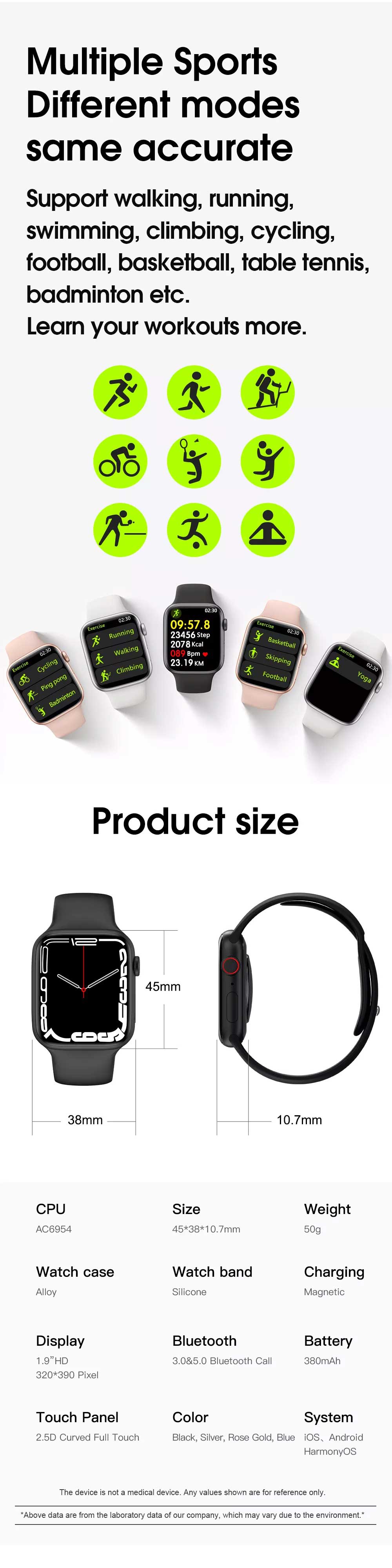 Microwear W17 Smart Watch 7