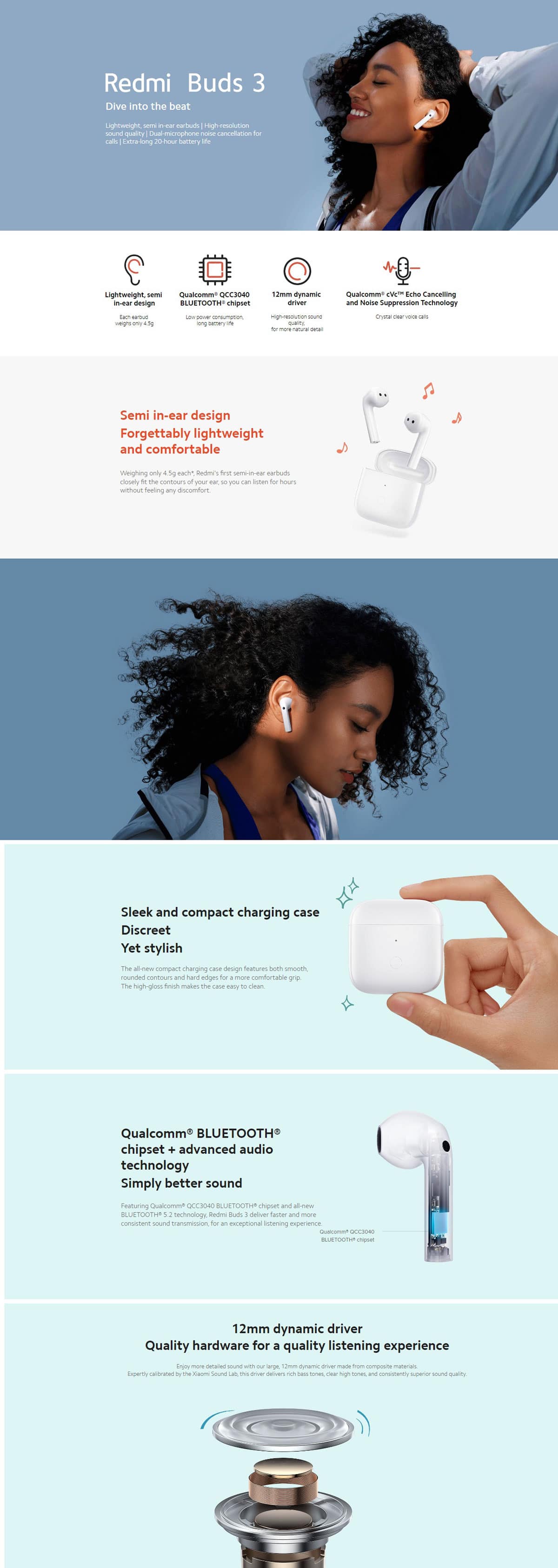 Xiaomi Redmi Buds 3 True Wireless Earbuds 1