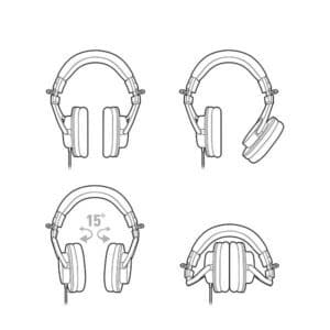 Audio Technica ATH M30x Professional Studio Monitor Headphones 5