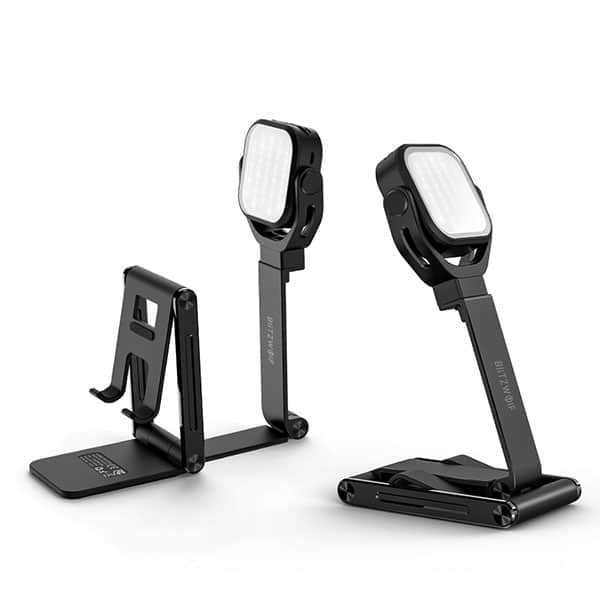 BlitzWolf BW-TS6 Mobile Phone Fill Light Stand with Adjustable Brightness