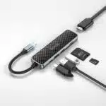 Hoco HB24 6 in 1 Type-C 60W Multifunction USB HUB Adapter - Image 4