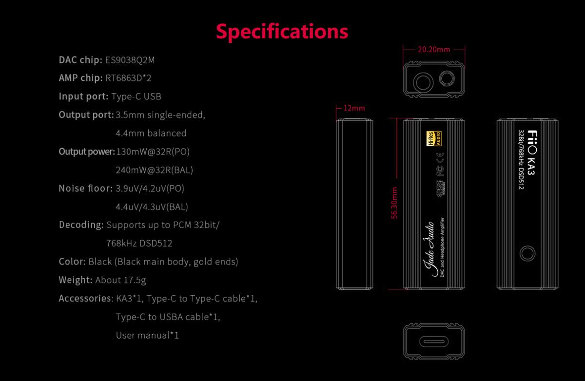 FiiO KA3 USB Dac and Amplifier 7