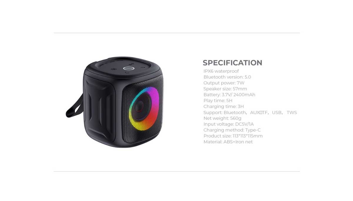 Havit SK876BT Colorful RGB Light Speaker 6