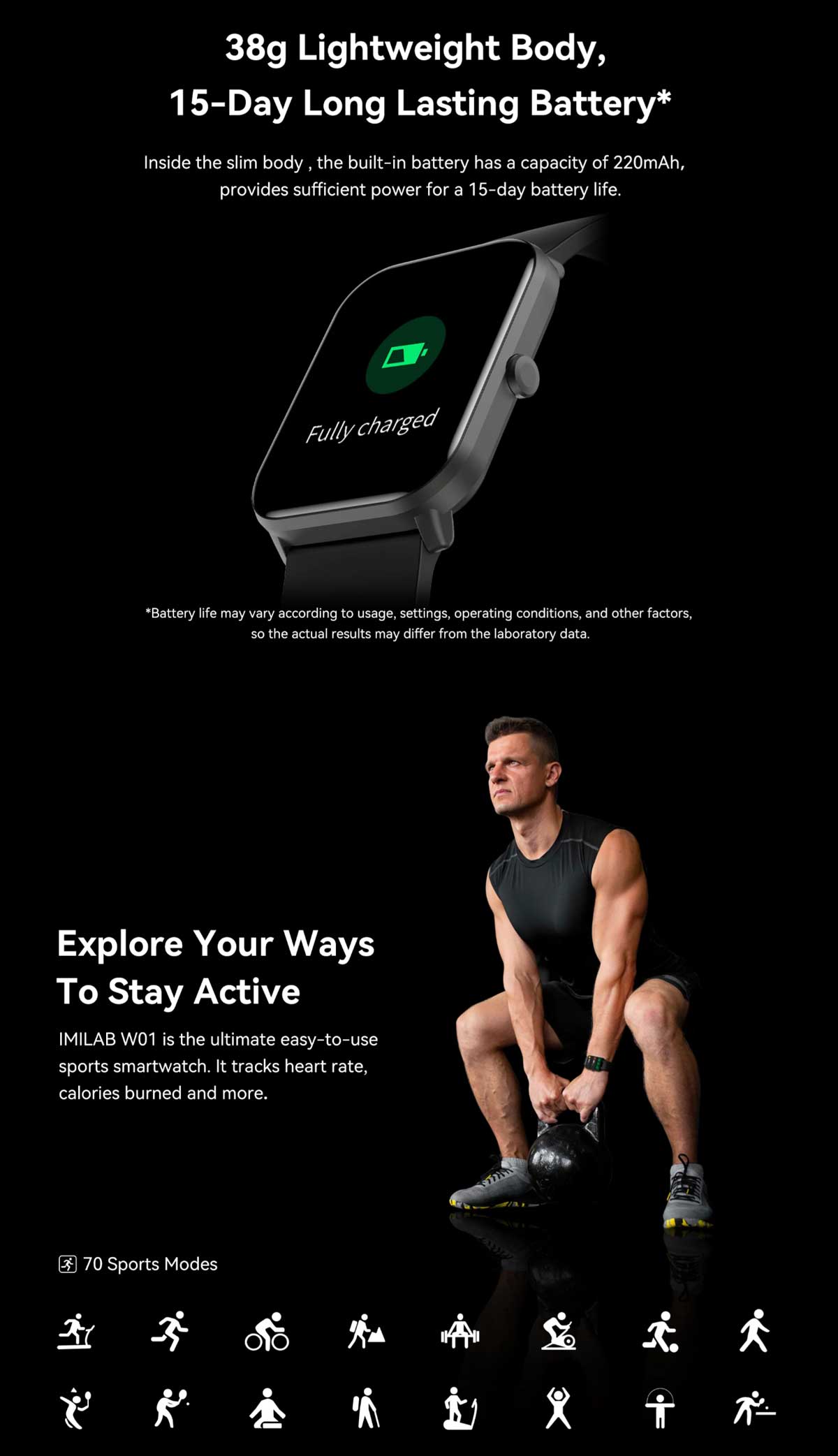 IMILAB W01 Fitness Smart Watch 10