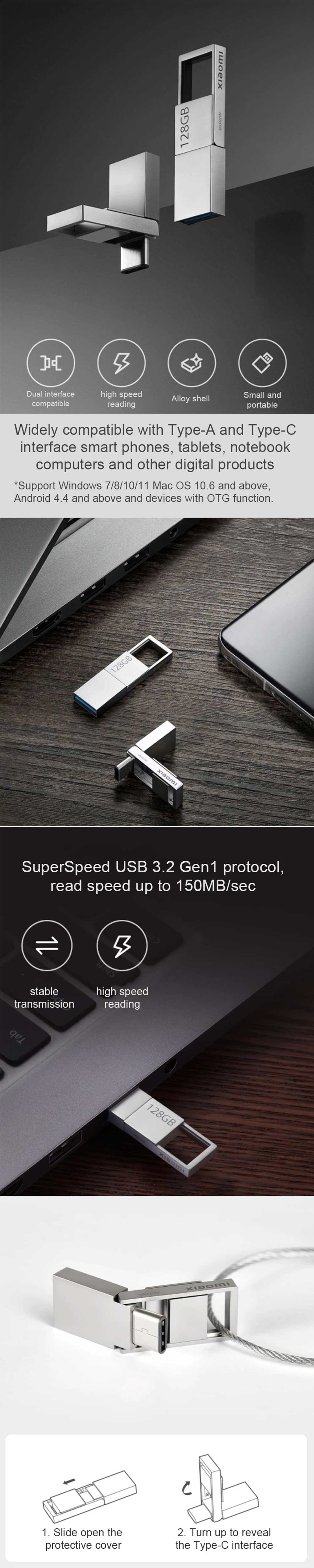 Xiaomi Dual Interface USB 3.2 Type C Flash Drive 6