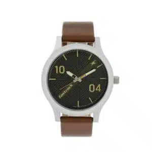 Fastrack NP38051SL02 Fundamentals White Dial Leather Watch