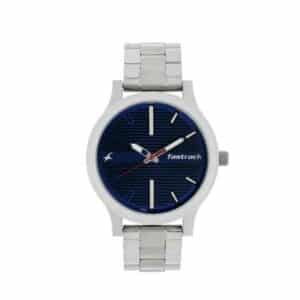 Fastrack NP38051SM03 Fundamentals Blue Dial Stainless Steel Watch