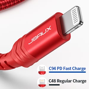 JSAUX MFi Certified USB C to Lightning Cable 1.2m