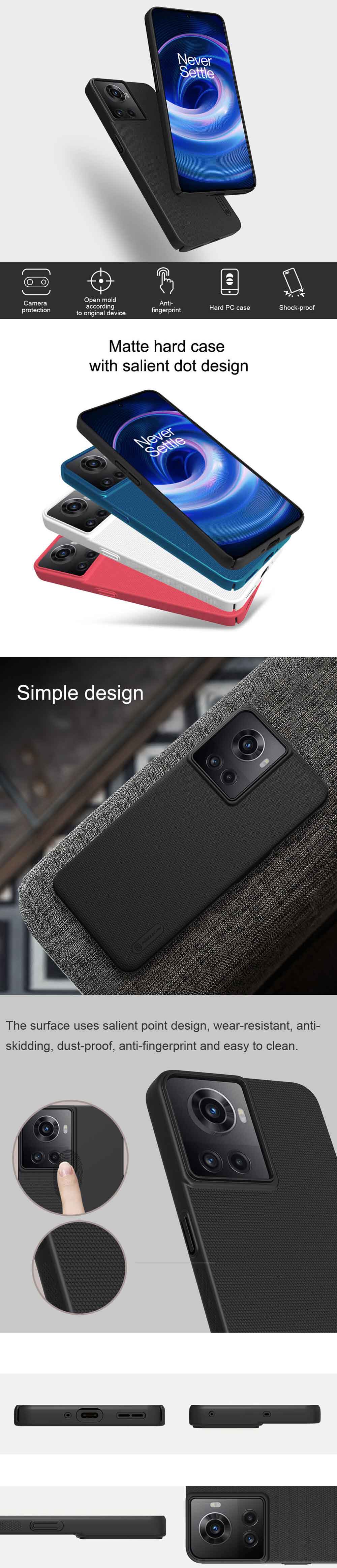 Nillkin Oneplus 10R Ace 5G Super Frosted Shield Case 3