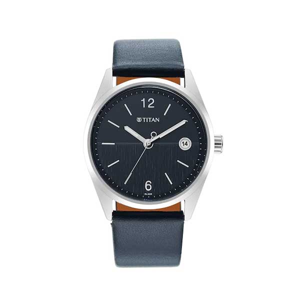 Titan 1729SL06 Neo Blue Dial Leather Watch