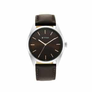 Titan NP1866SL02 Workwear Brown Dial Leather Watch