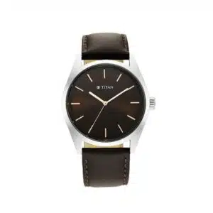 Titan NP1866SL02 Workwear Brown Dial Leather Watch