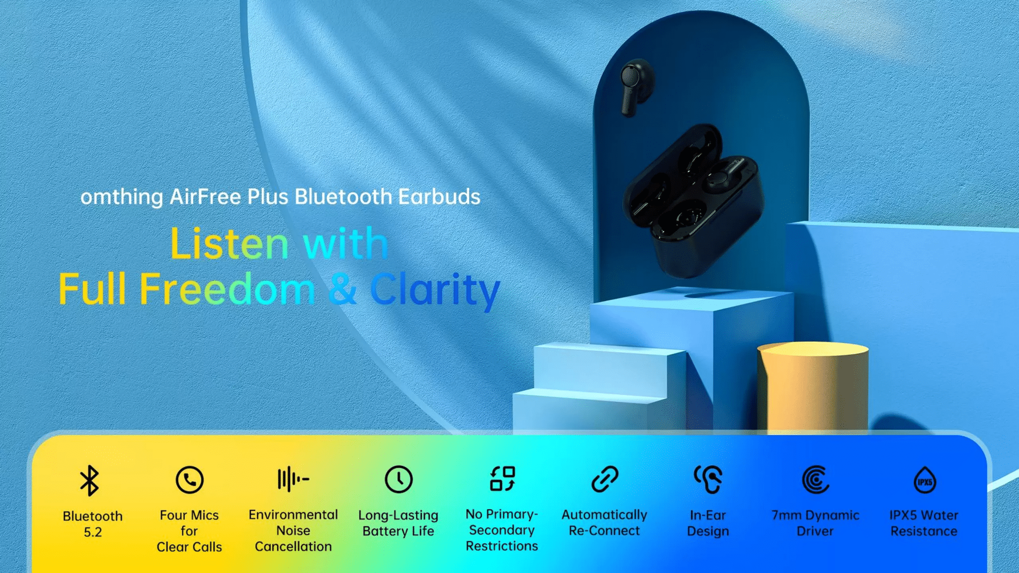 1MORE Omthing AirFree Plus True Wireless Earbuds 3 1