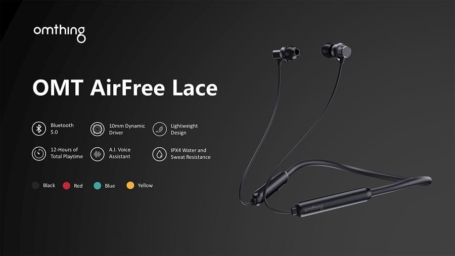 1More Omthing Airfree Lace Neckband Wireless Headphones 3