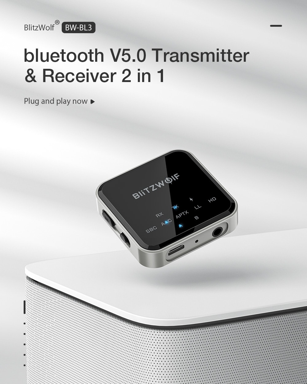 BlitzWolf BW BL3 Bluetooth Audio Adapter 5 2