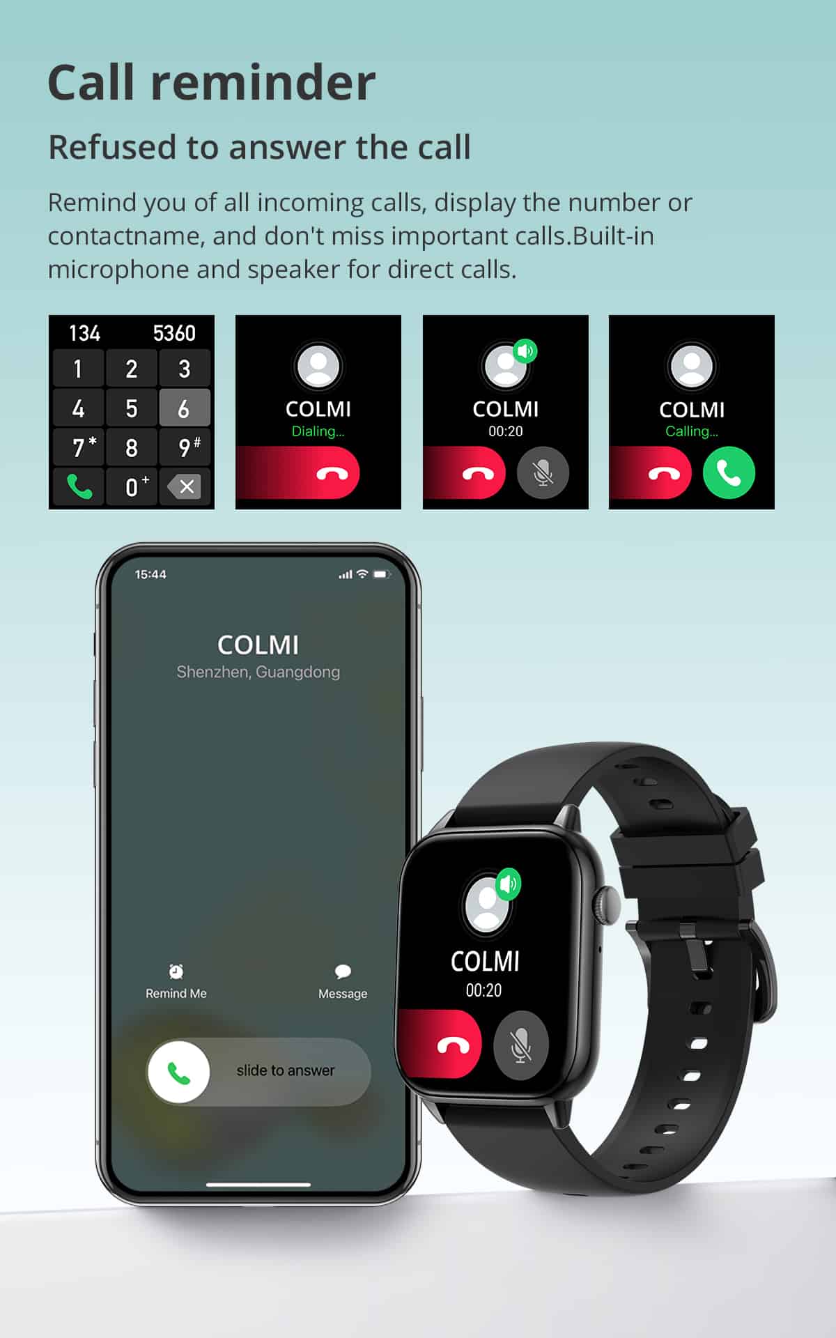 Colmi C60 Bluetooth Call Smart Watch 3 4