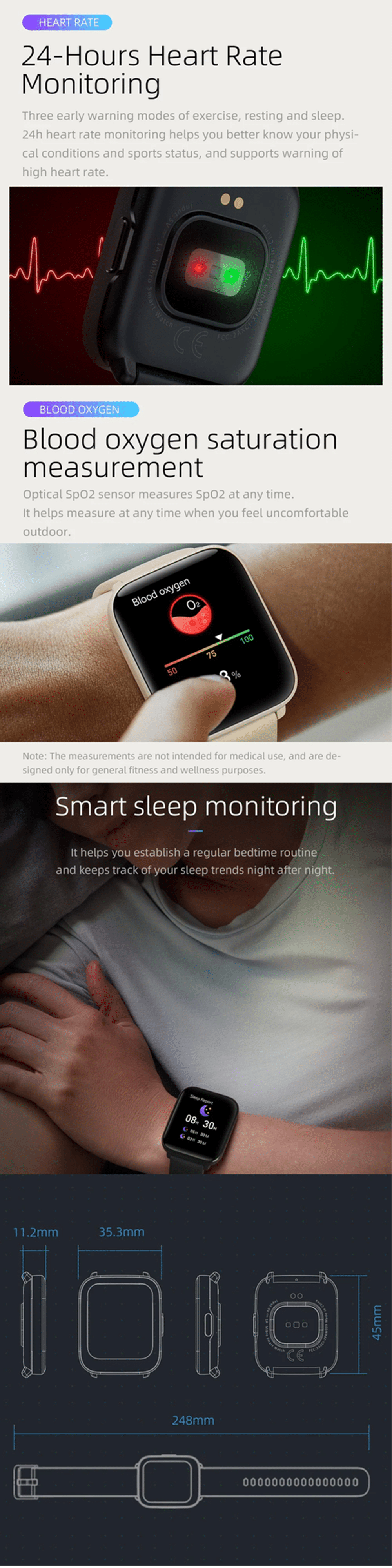 Xiaomi Mibro C2 1.69 inch HD Screen Smart Watch 7