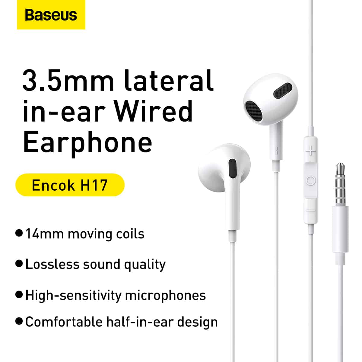 Baseus Encok H17 3.5mm In Ear Wired Earphone 5