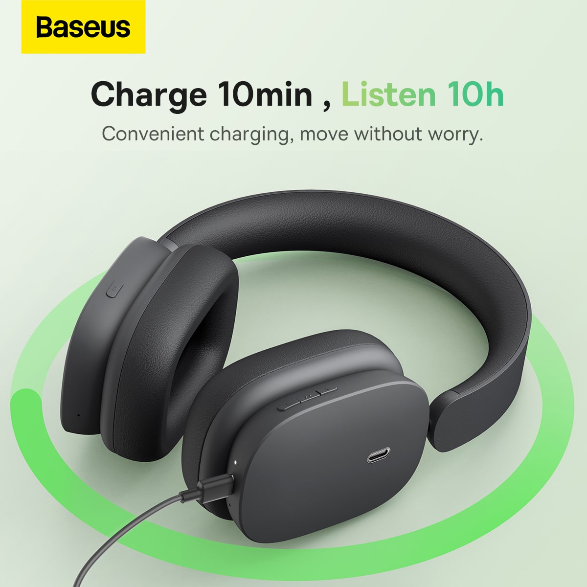 Baseus H1 Bowie Noise Cancelling Wireless Headphone 5 2