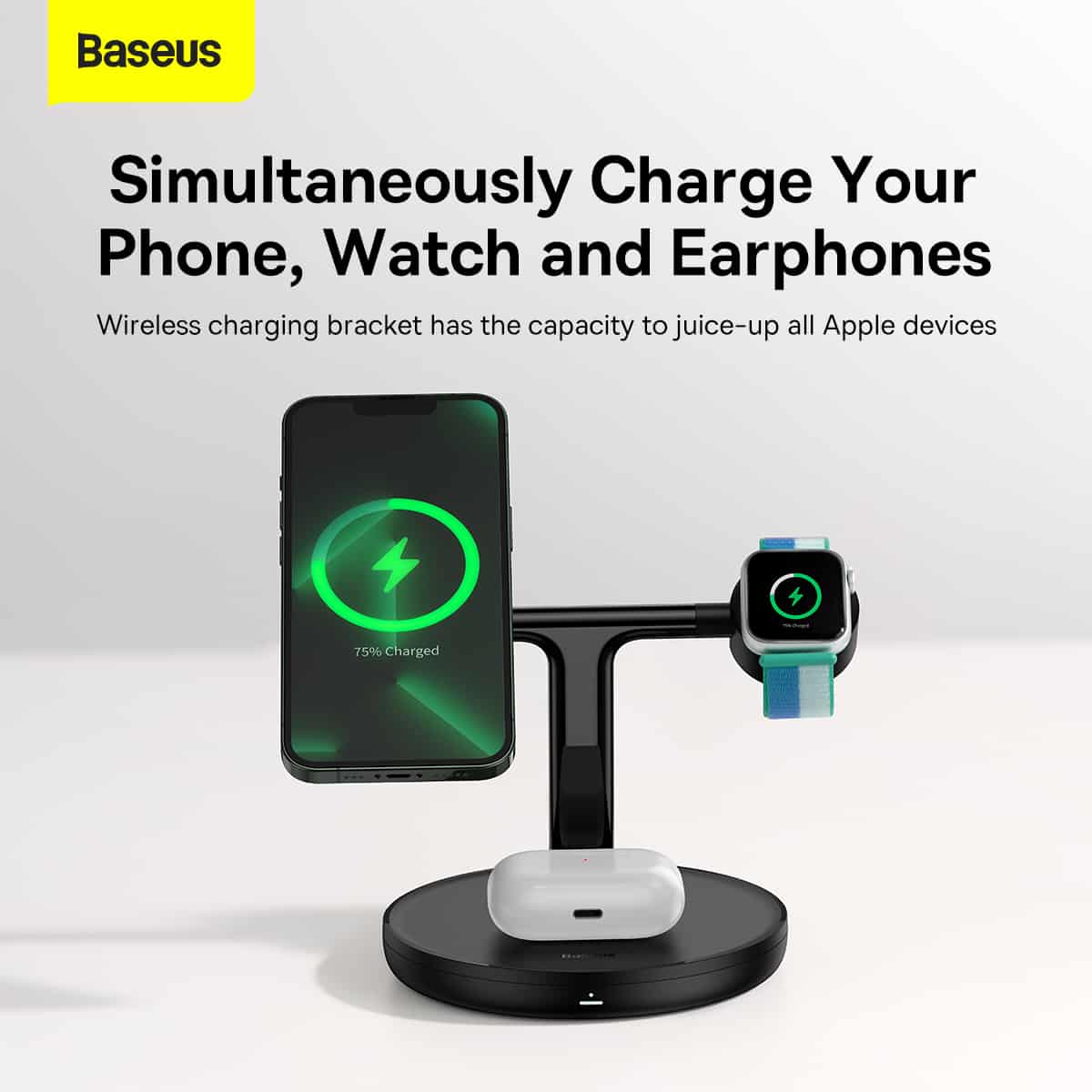 Baseus Swan 3 in 1 Wireless Magnetic Charging Stand 10