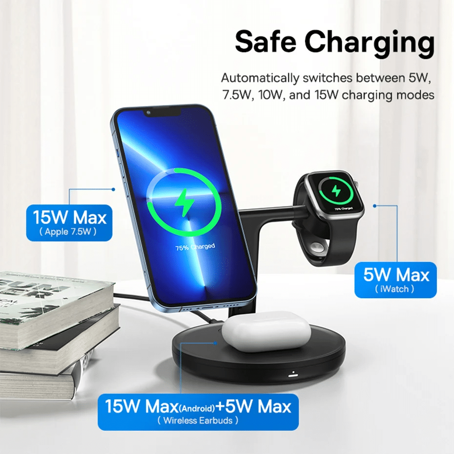 Baseus Swan 3 in 1 Wireless Magnetic Charging Stand 12