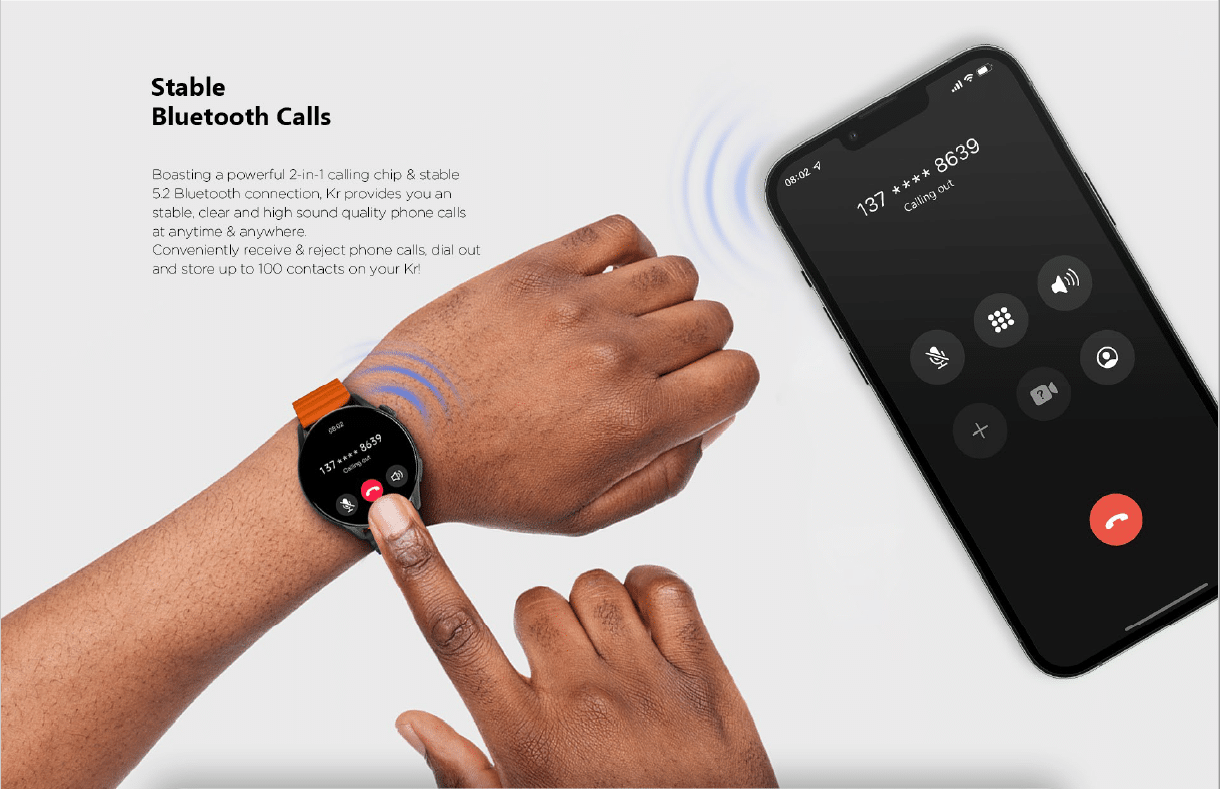 Kieslect KR Pro Calling Smart Watch Dual Strap 10