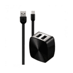 Remax RP-U215 Dual USB Charger with Micro Data Cable UK Plug