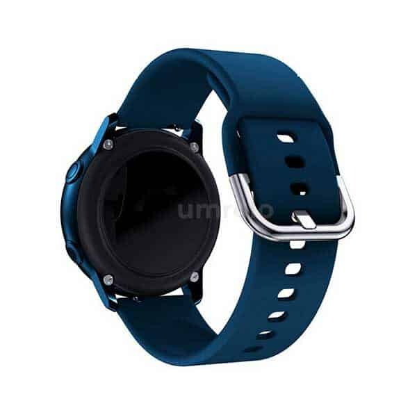 Replaceable 22mm Silicone Watch Buckle Strap Blue